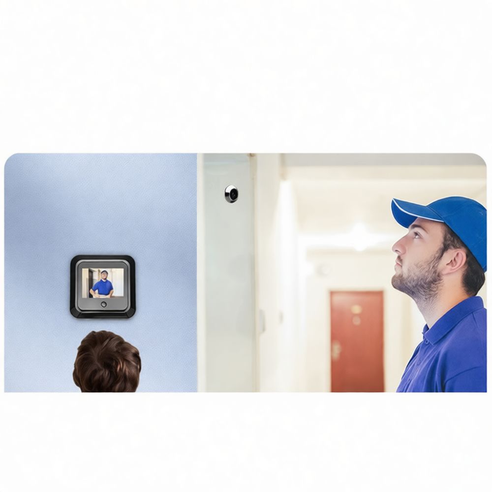 Home Security Video Recording Systems - Caméra de sonnette intelligente avec écran