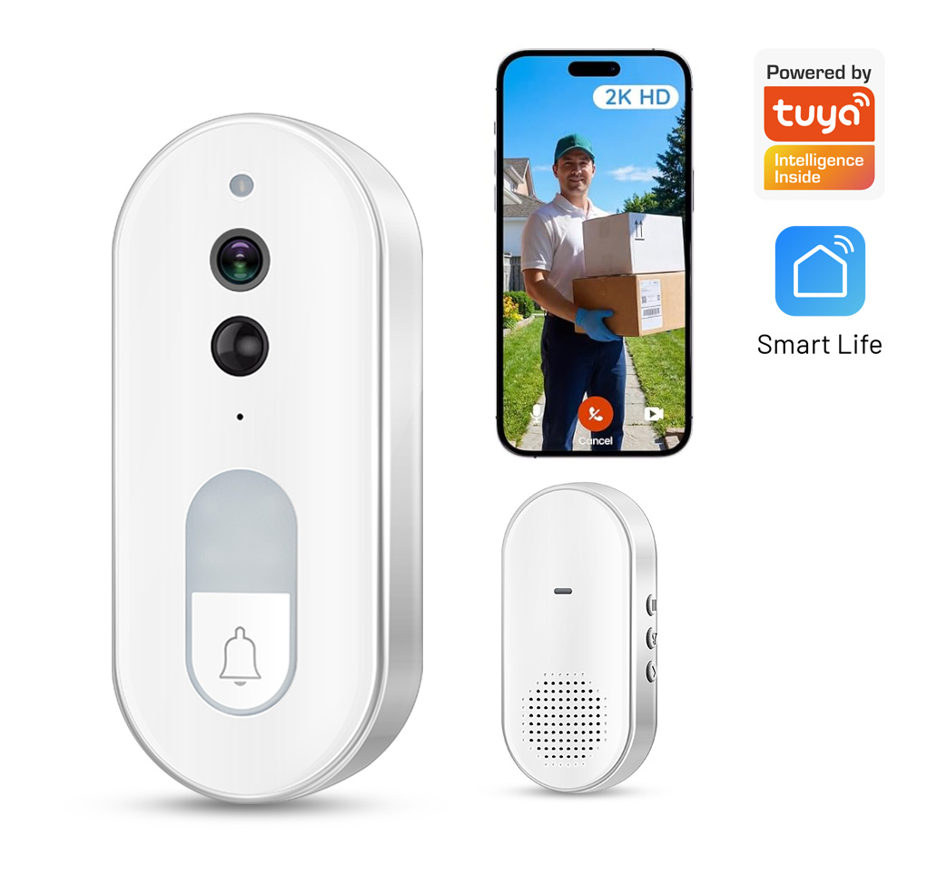 Home Security Bell - Sonnette vidéo intelligente Tuya, sans fil,