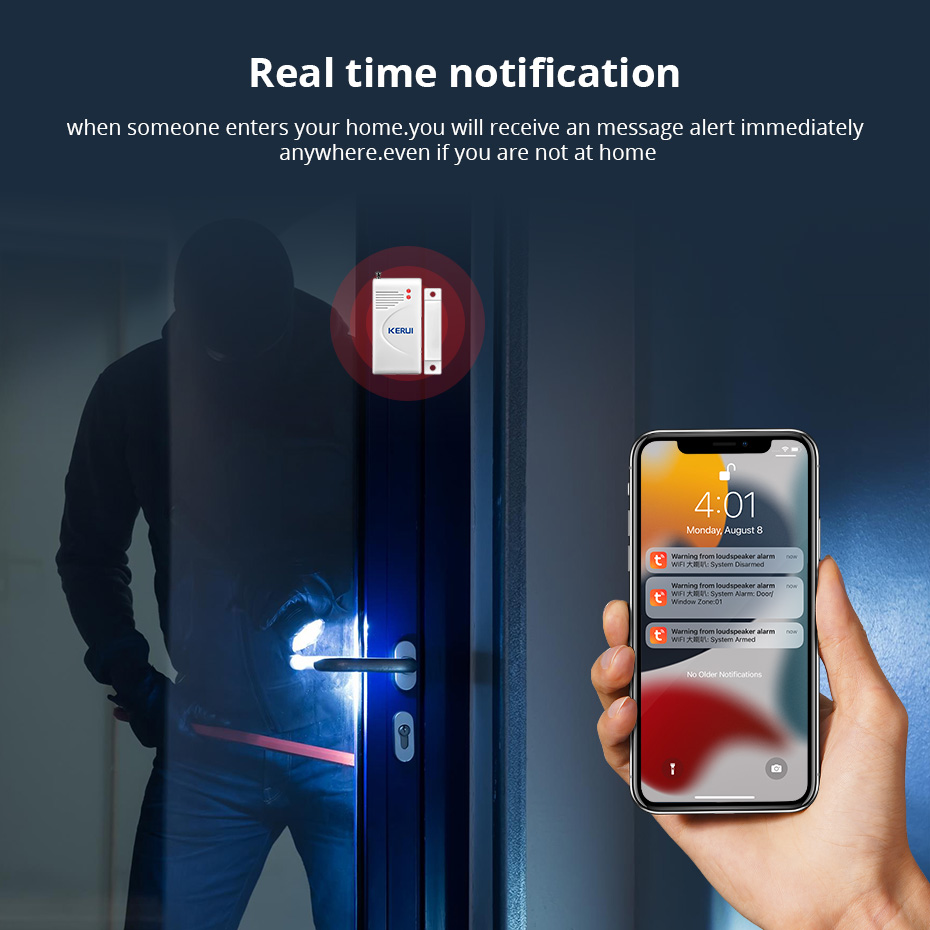 Home Zone Security App - Système d'alarme de sécurité sans fil