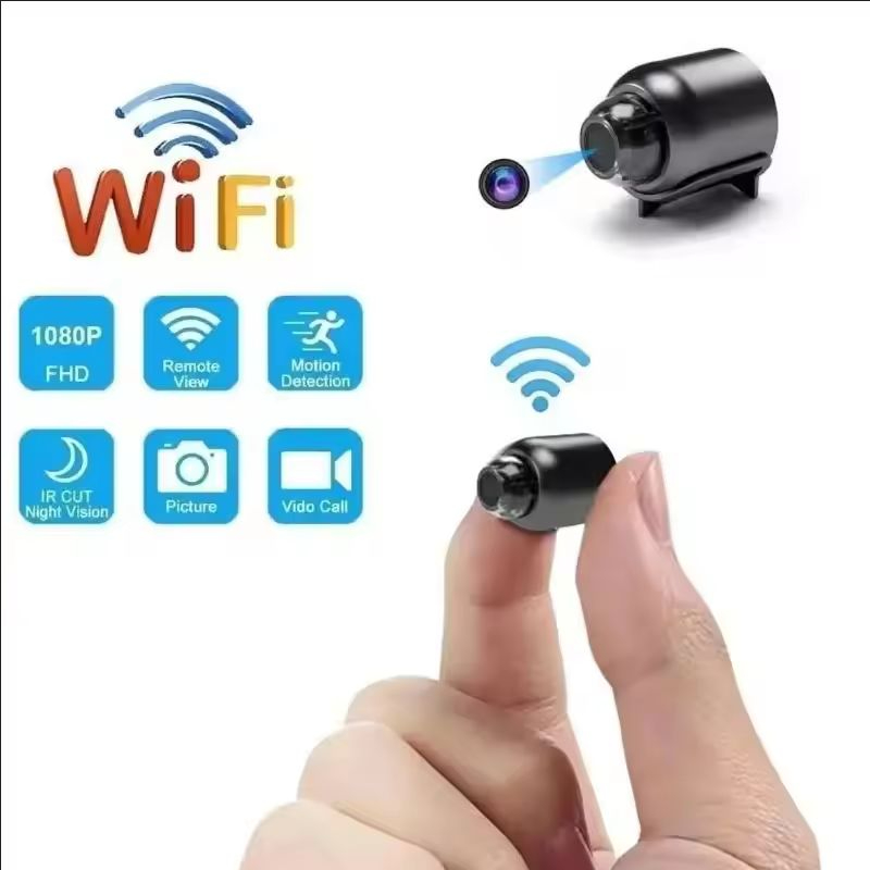 Home Security Bell - Caméra WiFi 2.4G, petite caméra de