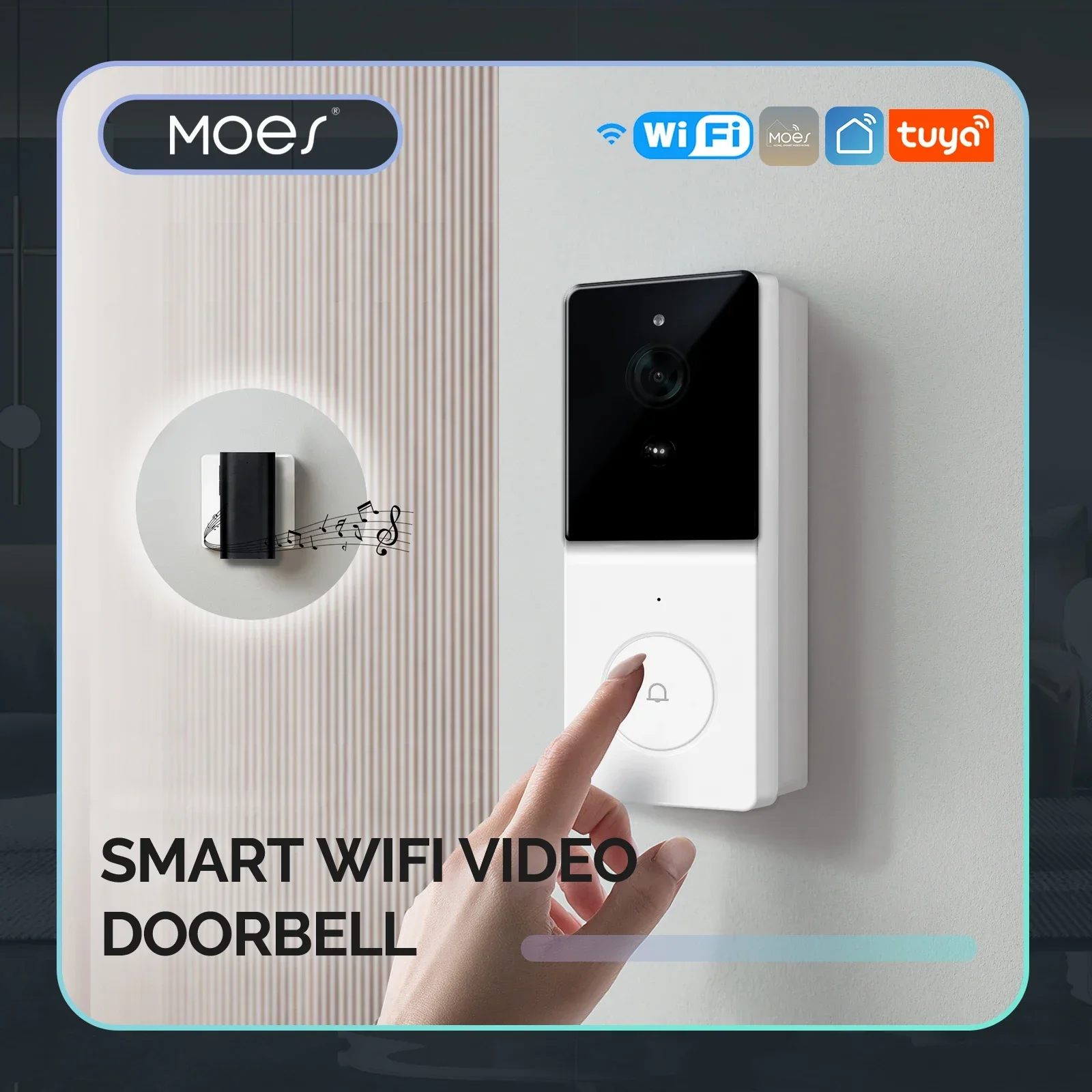 Home Security Product - MOES-Sonnette vidéo WiFi intelligente Tuya, interphone