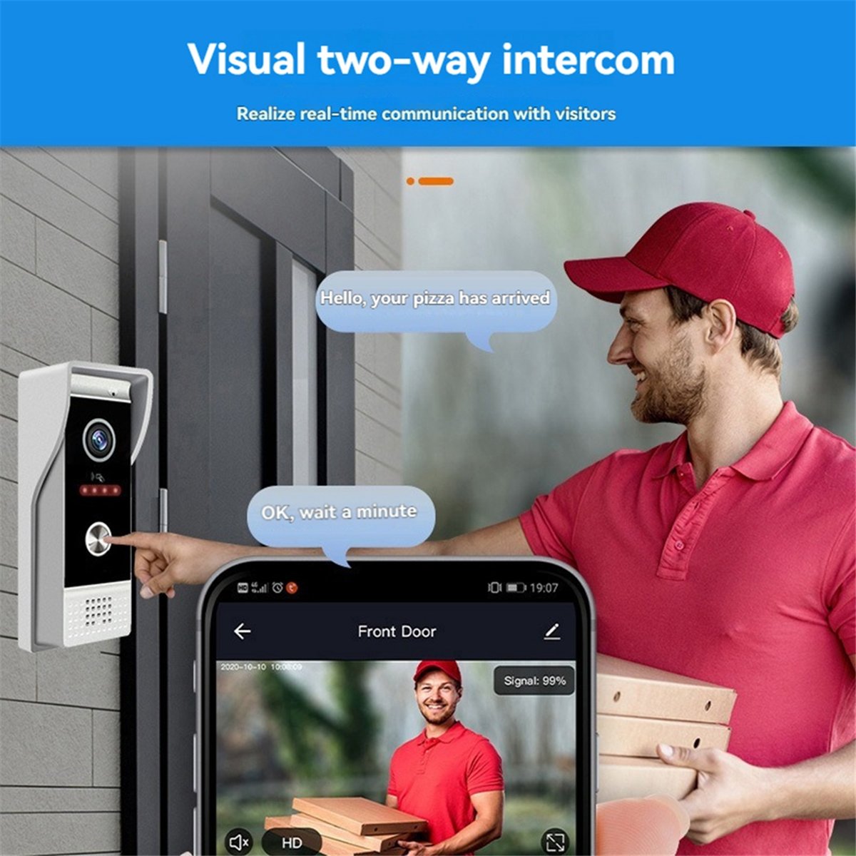 Système d'interphone vidéo Wi- - Home Security Uk avis et prix