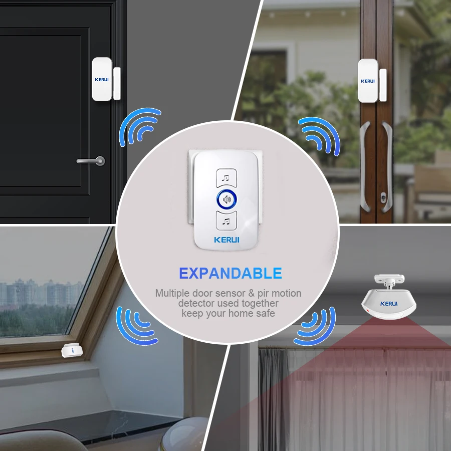 KERUI sonnette sans fil sécuri - Home Security Bell avis et prix