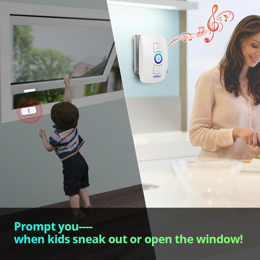 KERUI sonnette sans fil sécuri - Home Security Bell avis et prix