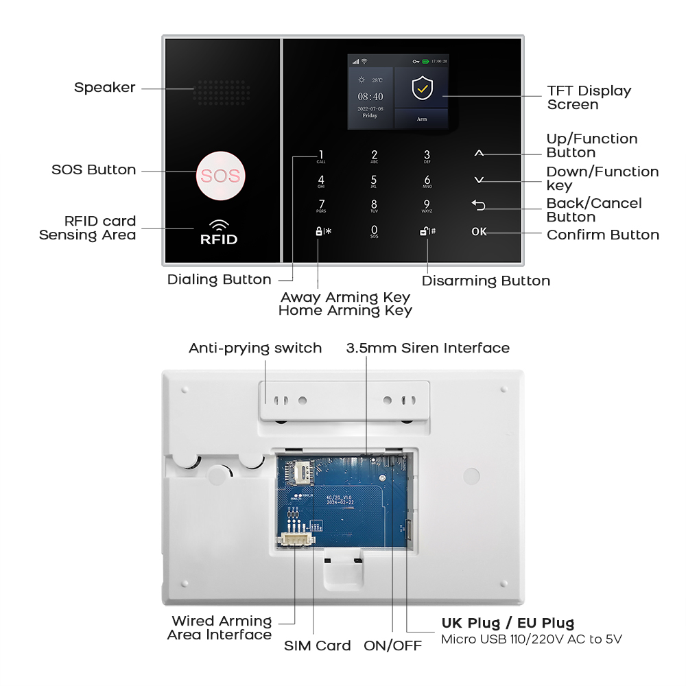 Système d'alarme intelligent p - Home Security No Monthly Fee avis et prix