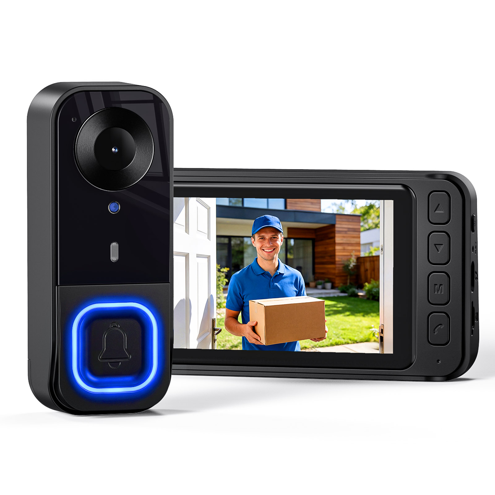 Sonnette vidéo avec caméra HD, - Home Security No Monthly Fee avis et prix