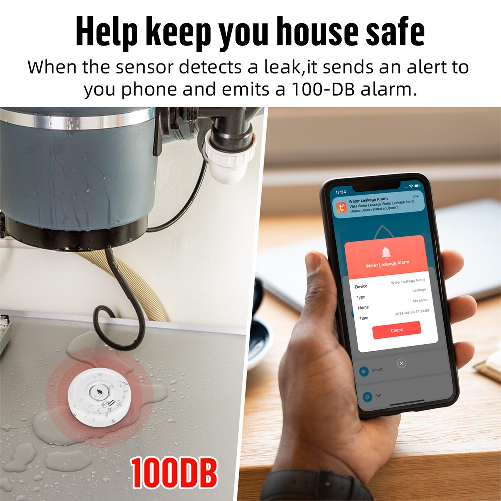 Fuers-Détecteur de fuite d'eau - Home Security Alarm System avis et prix