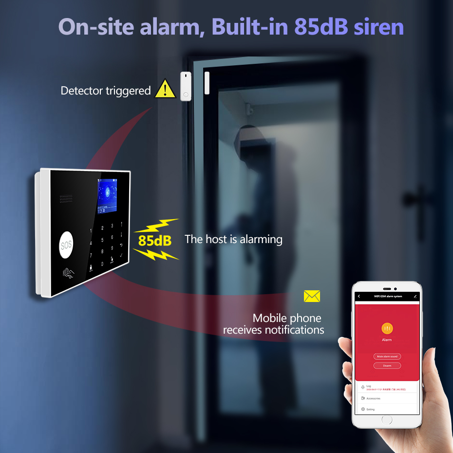 KERUI – système d'alarme 4G av - Home Zone Security App avis et prix