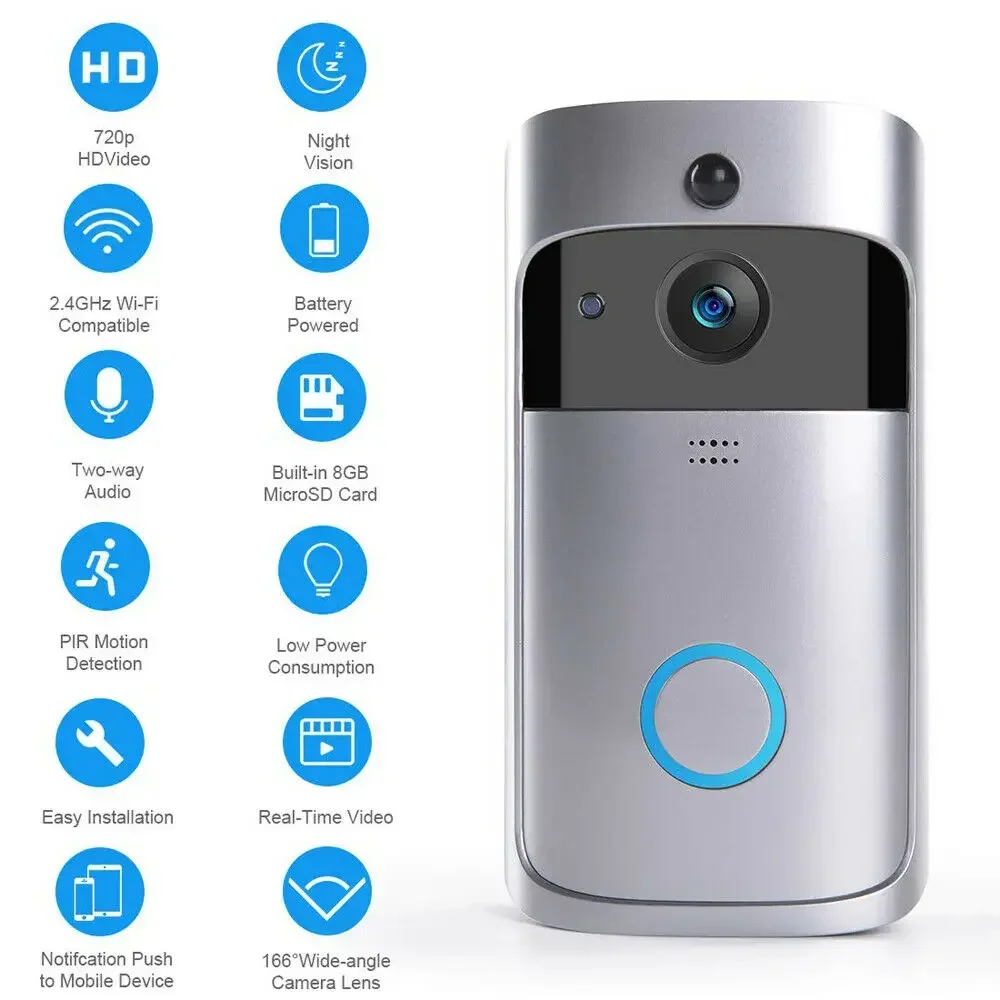 Sonnette de porte sans fil Wi- - Home Security Product avis et prix