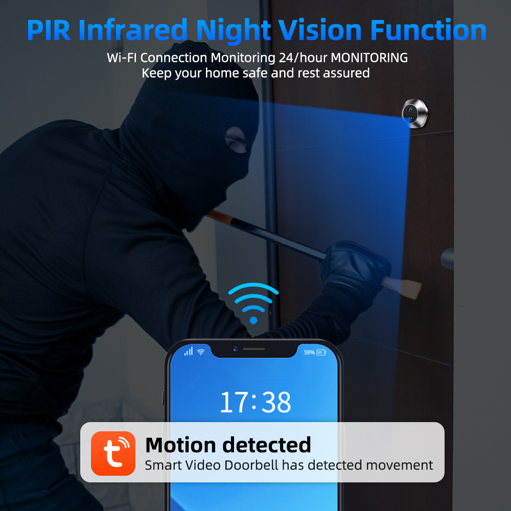 Caméra vidéo judas intelligent - Home Security Bell avis et prix