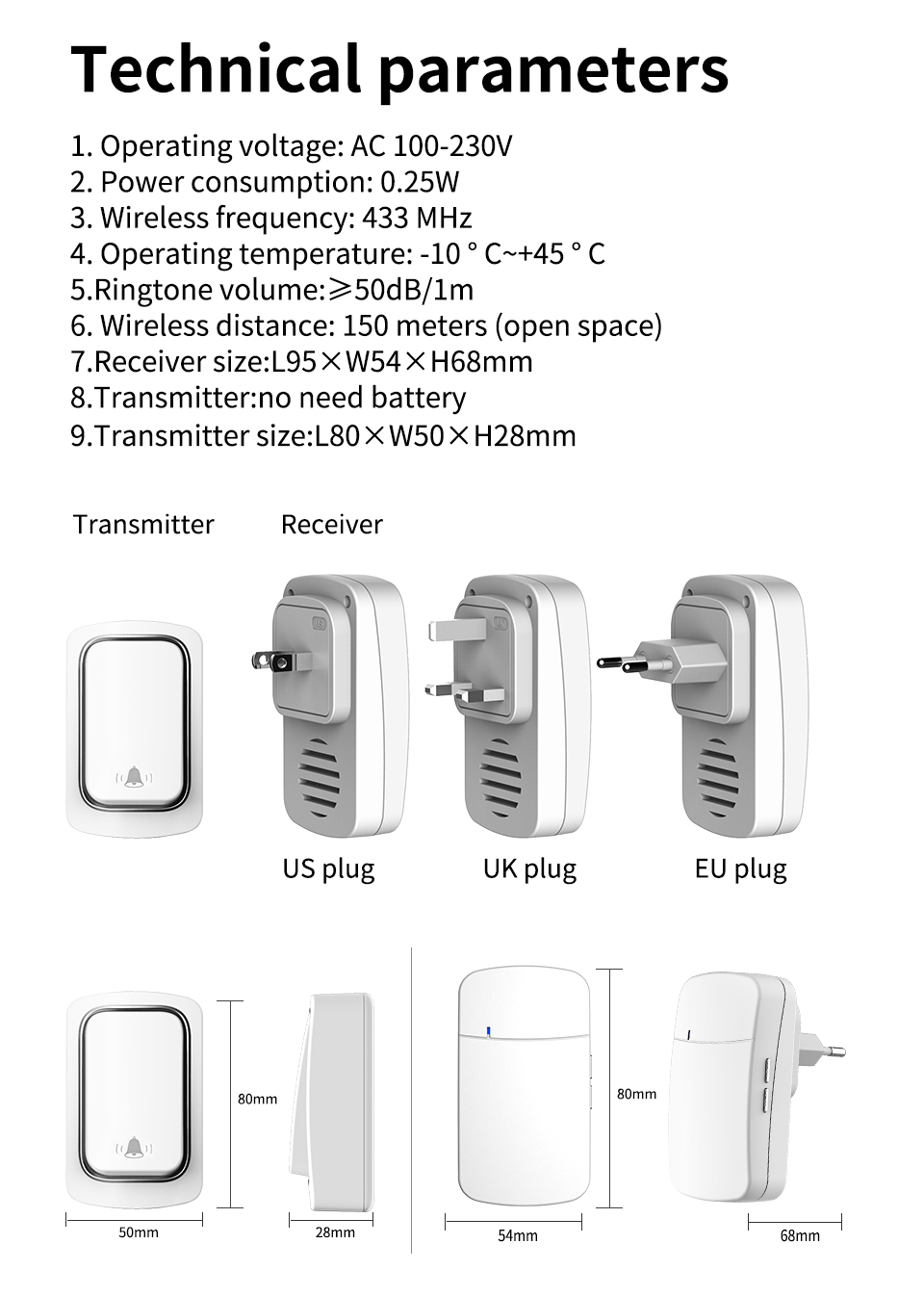 Sonnette sans fil carillon de  - Home Security Uk avis et prix